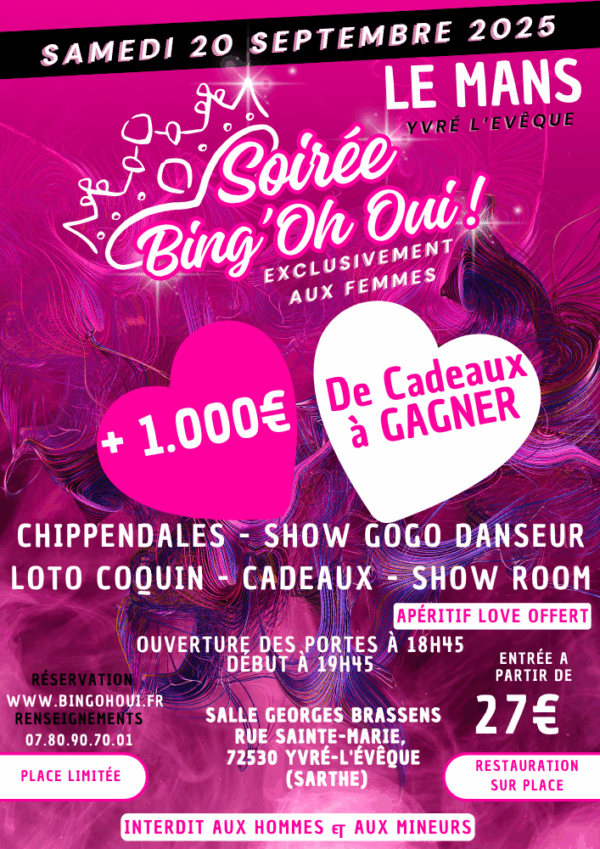 LE MANS - Soirée Bing'Oh Oui ! - Samedi 20 septembre 2025 - Yvré L'évêque – Image 6