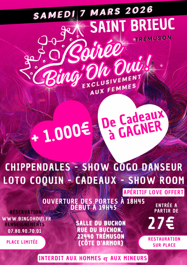 SAINT BRIEUC - Soirée Bing'Oh Oui ! - Samedi 7 mars 2026 - Trémuson – Image 6