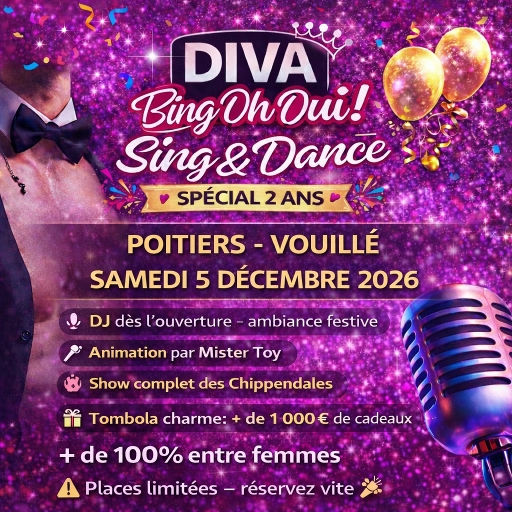 POITIERS - Diva Bing'Oh Oui ! - Samedi 5 décembre 2026