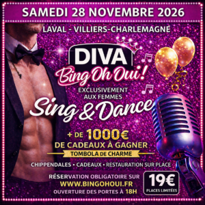 LAVAL - Diva Bing'Oh Oui ! - villiers- Samedi 28 novembre 2026